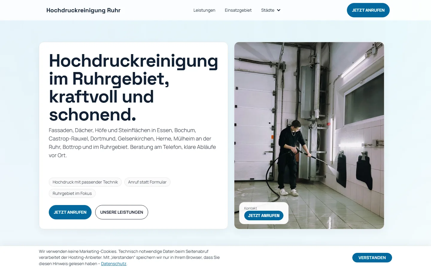 Hochdruckreinigung Ruhr, Desktop